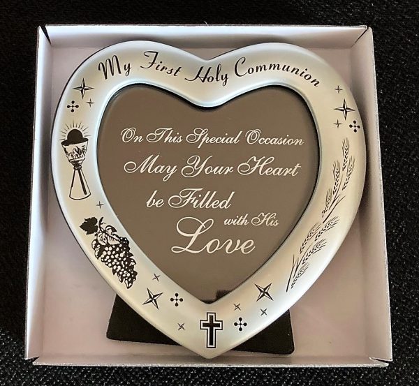 First Communion: Heart-shaped Photo Frame