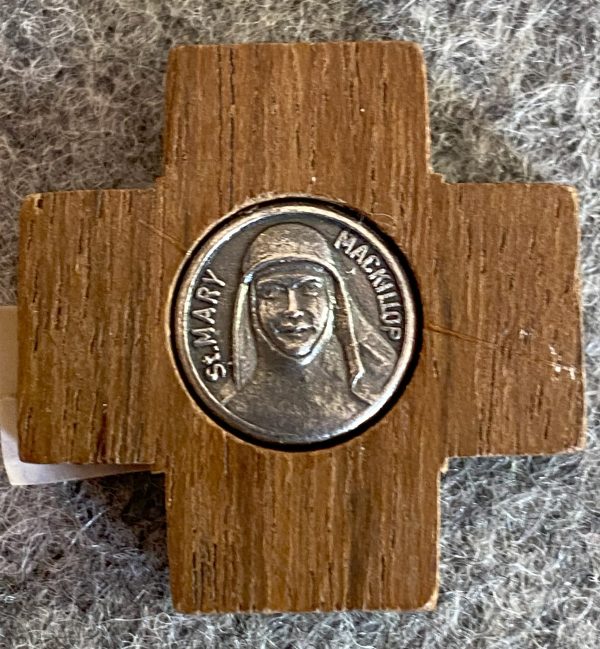 Mary MacKillop Medal in Wooden Cross