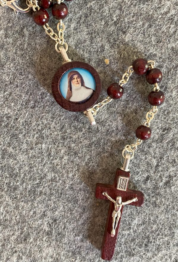 Mary MacKillop Wooden Rosary Beads