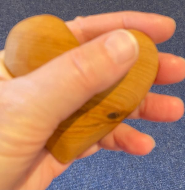 Handcrafted Timber Prayer Heart - Image 3
