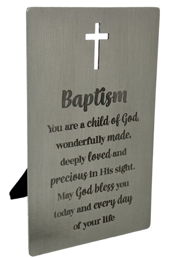 Baptism Metal Plaque