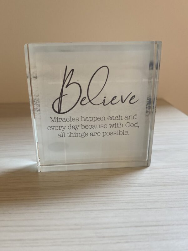 Crystal Block Believe